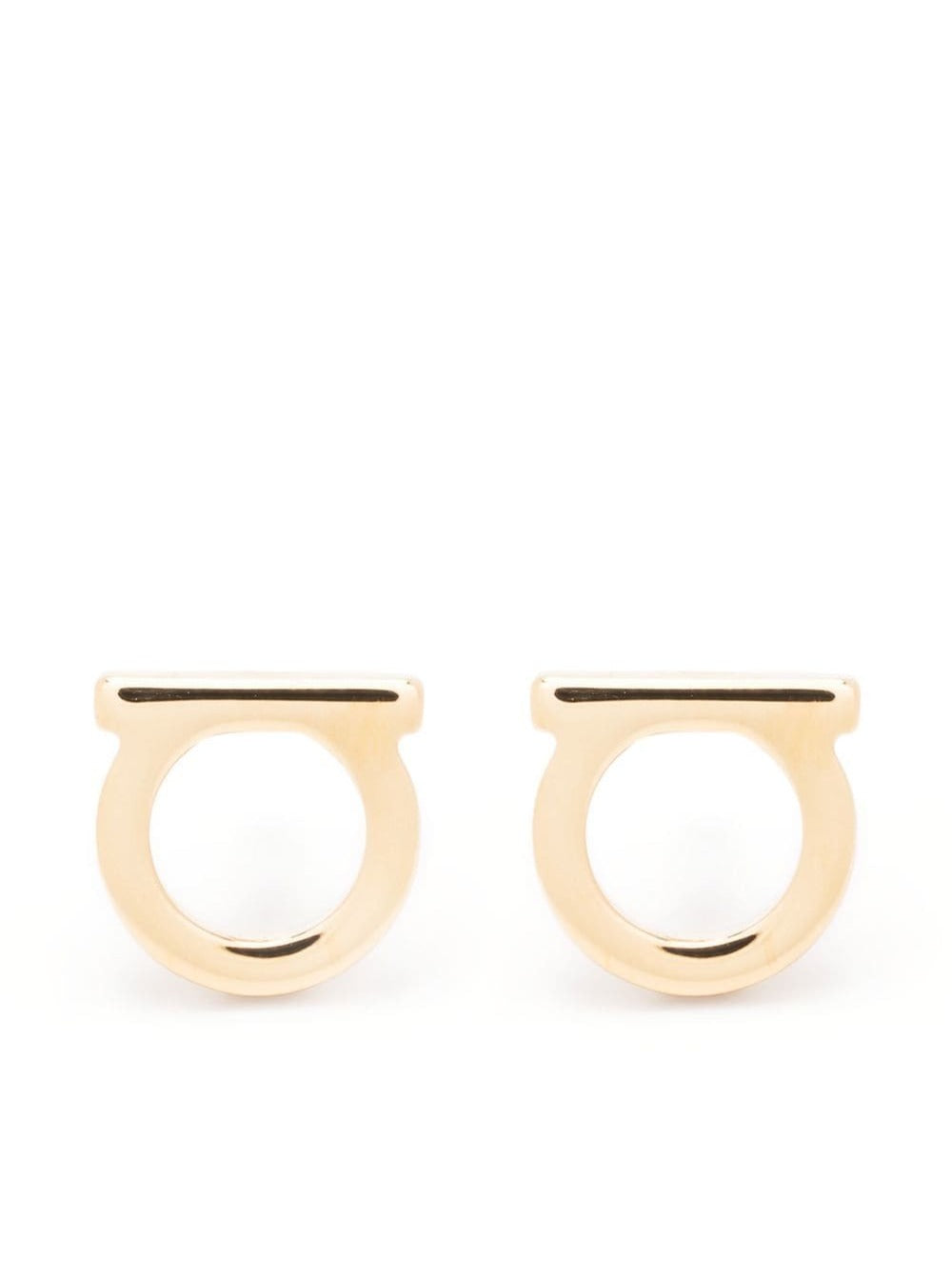 Ferragamo Gancini Earrings — Gold Brass