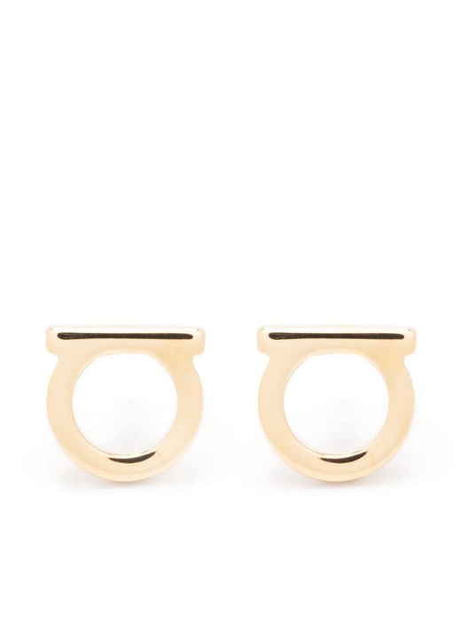 Ferragamo Gancini Earrings — Gold Brass