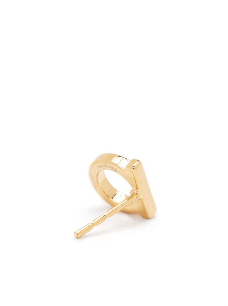 Ferragamo Gancini Earrings — Gold Brass