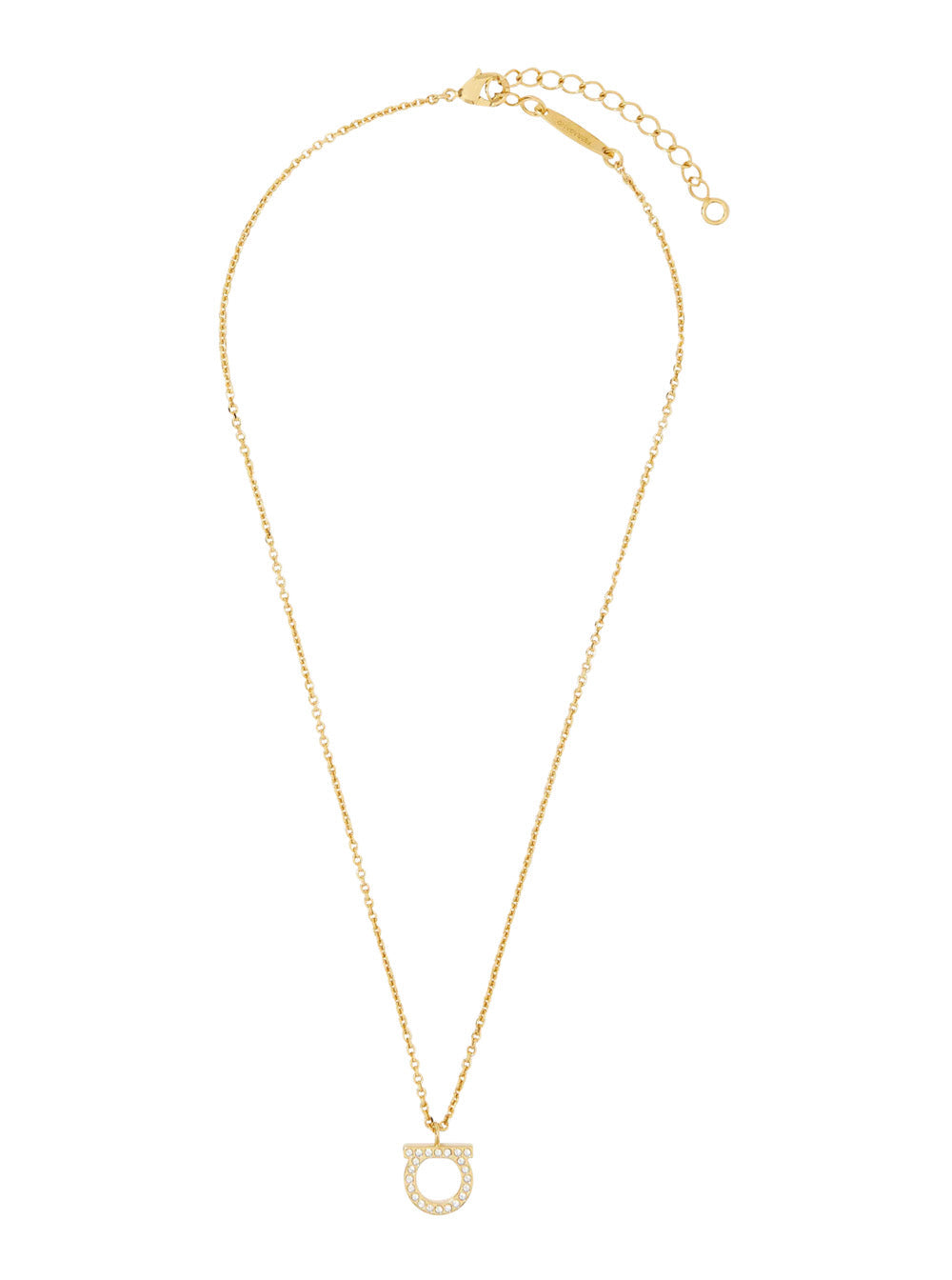 Ferragamo Gancini Necklace — Gold Brass Necklaces