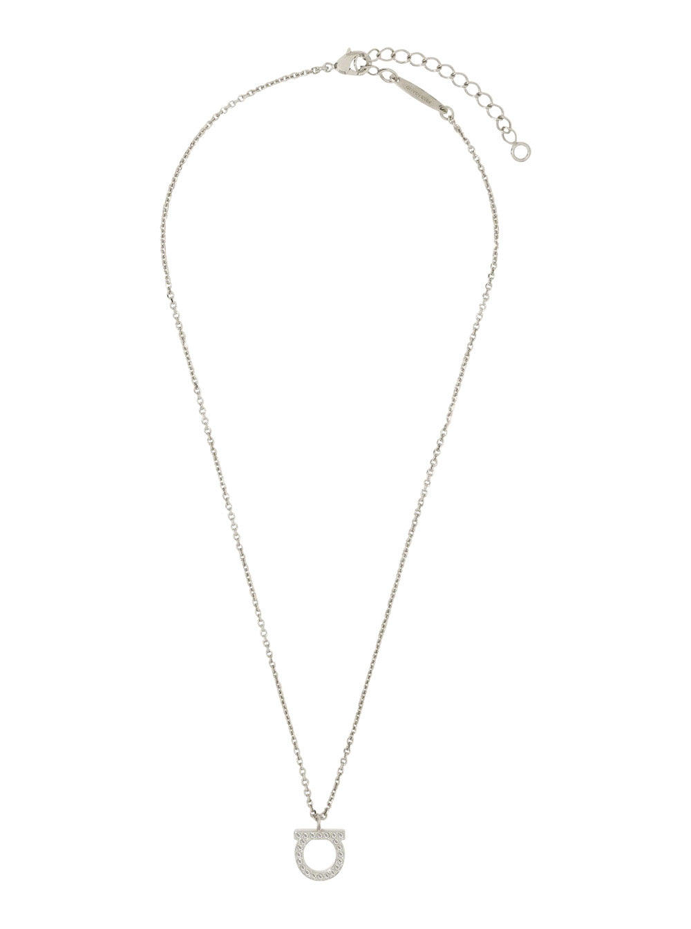 Ferragamo Gancini Necklace — Silver Brass Necklaces