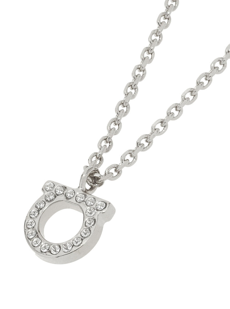 Ferragamo Gancini Necklace — Silver Brass Necklaces