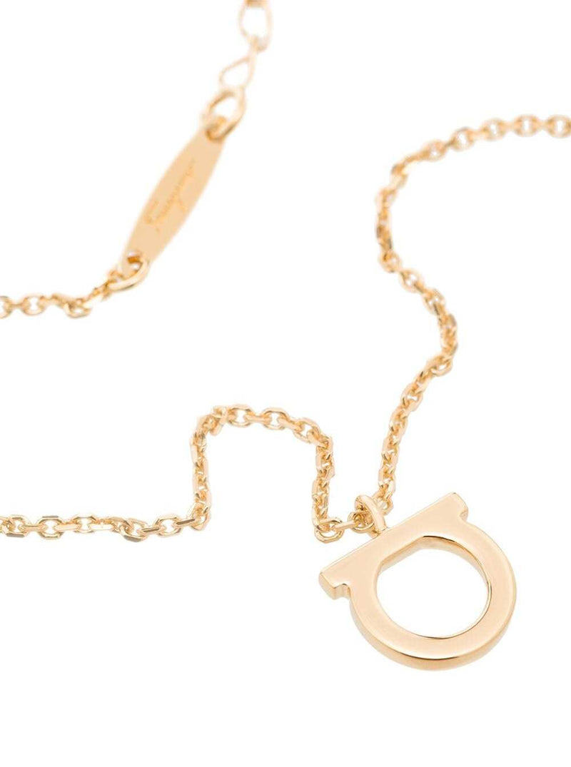 Ferragamo Gancini Charm Necklace — Gold Brass Necklaces