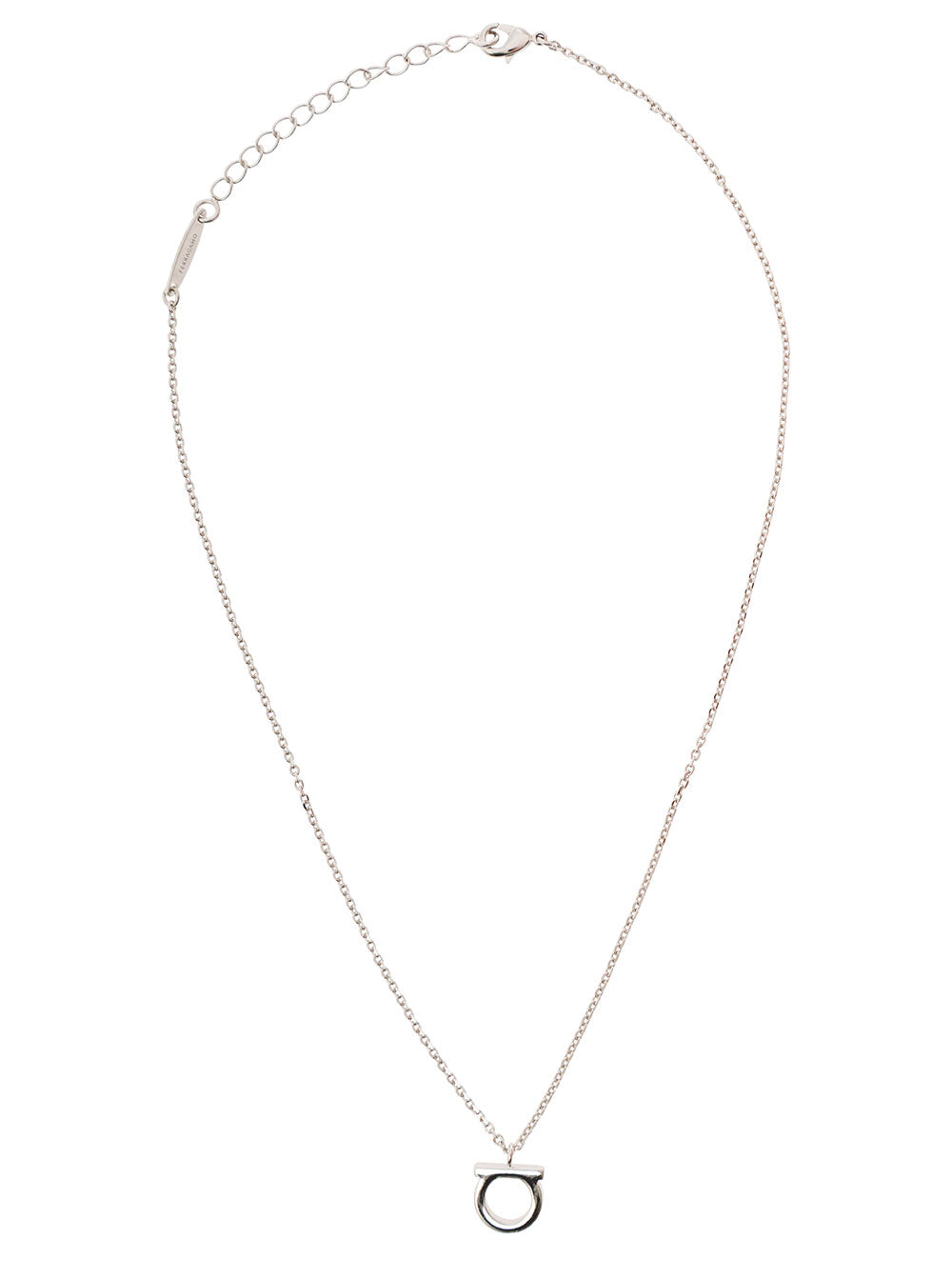 Ferragamo Gancini Necklace — Silver Brass Necklaces