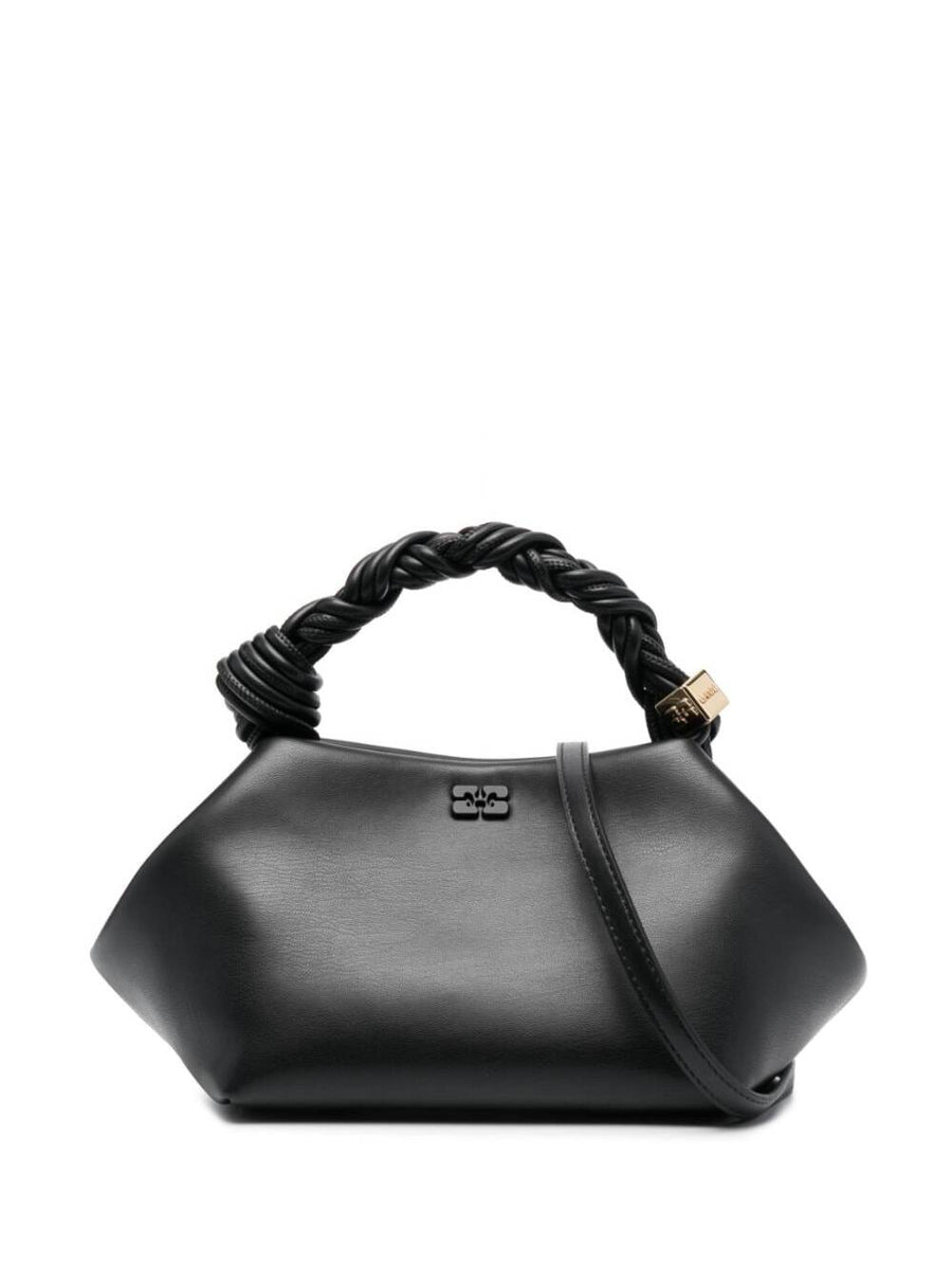 Ganni Bou Shoulder Bag — Black Leather