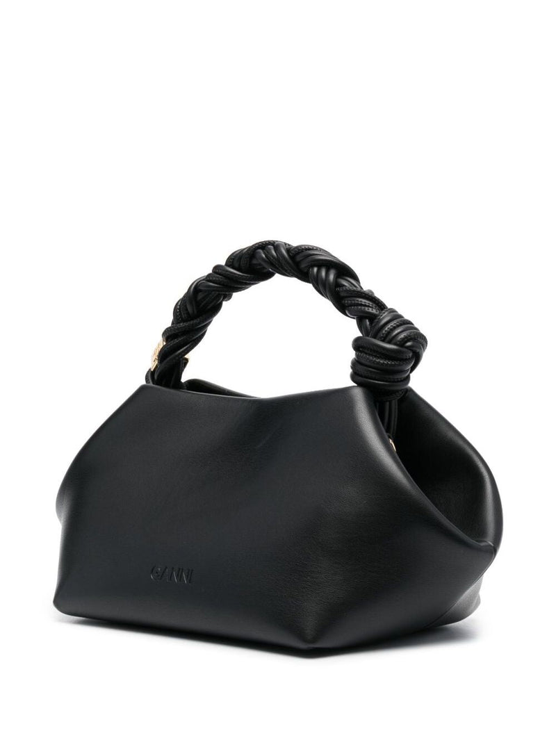 Ganni Bou Shoulder Bag — Black Leather