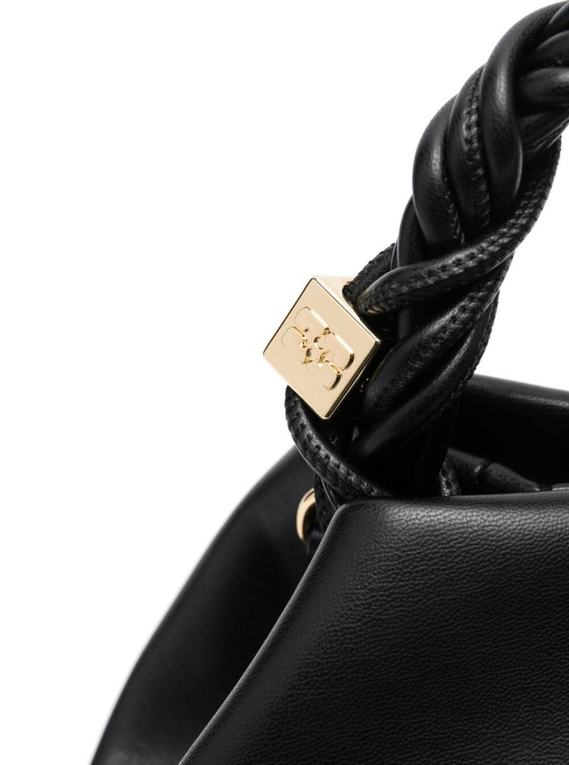 Ganni Bou Shoulder Bag — Black Leather