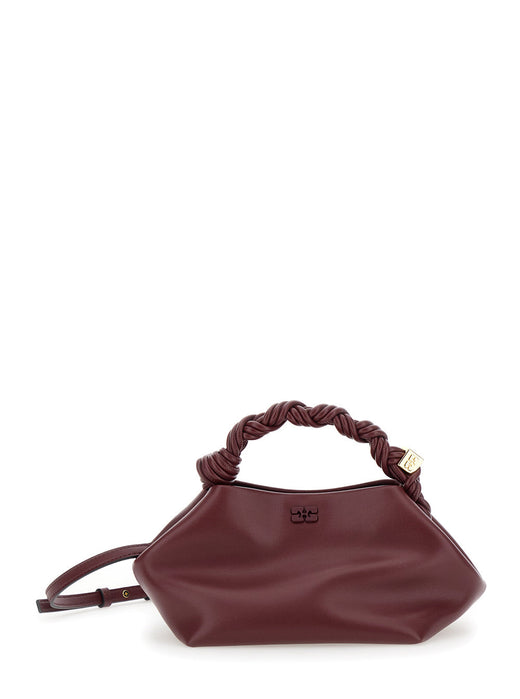 Ganni Bou Piccola Top Handle Bag — Red Smooth Leather