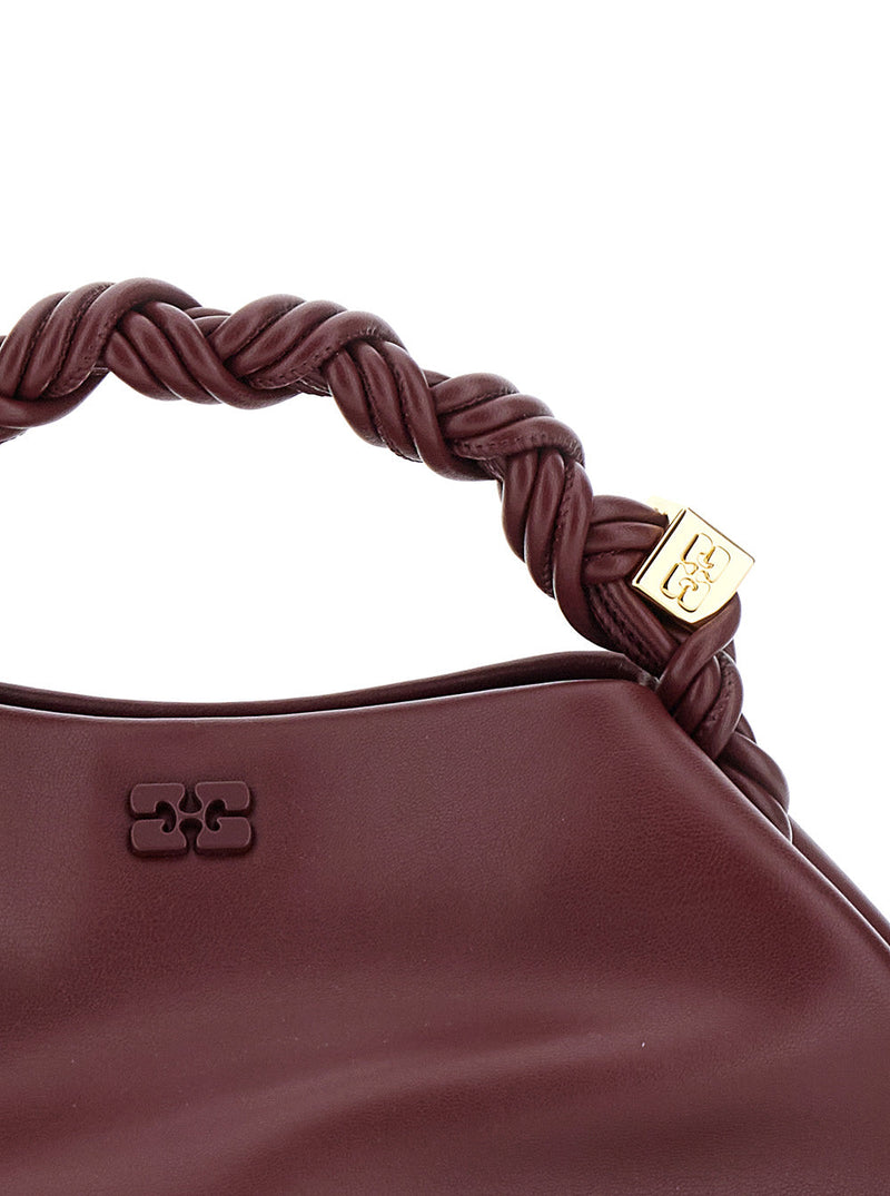 Ganni Bou Piccola Top Handle Bag — Red Smooth Leather