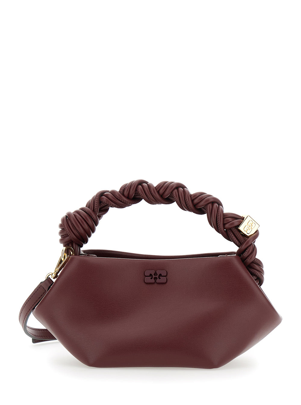 Ganni Bou Mini Top Handle Bag — Red Recycled Leather