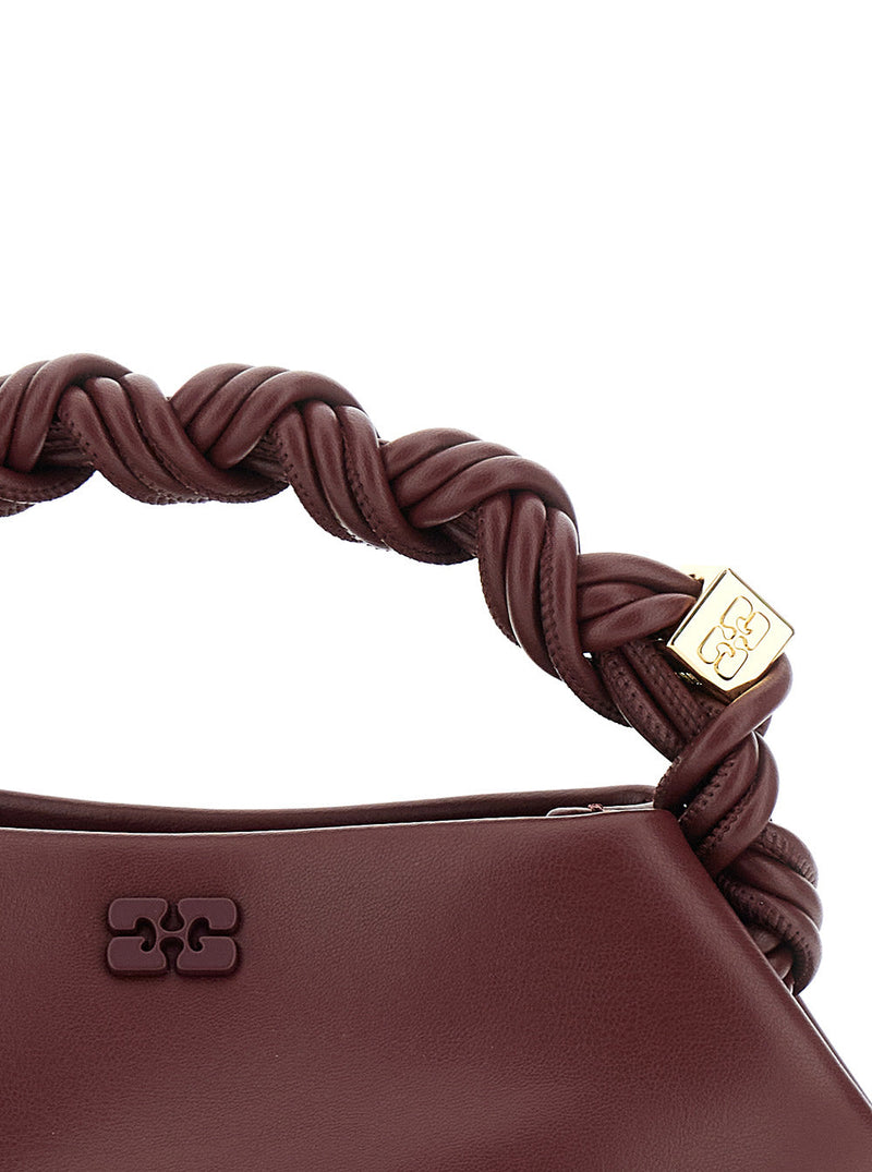 Ganni Bou Mini Top Handle Bag — Red Recycled Leather