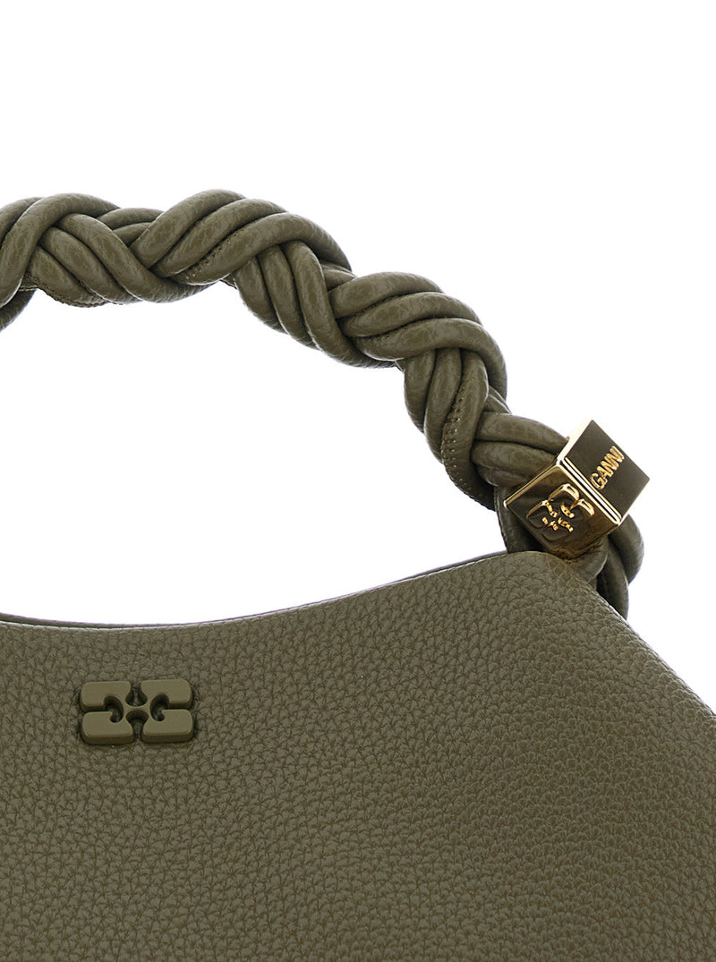 Ganni Shoulder Bag — Green Grained Leather