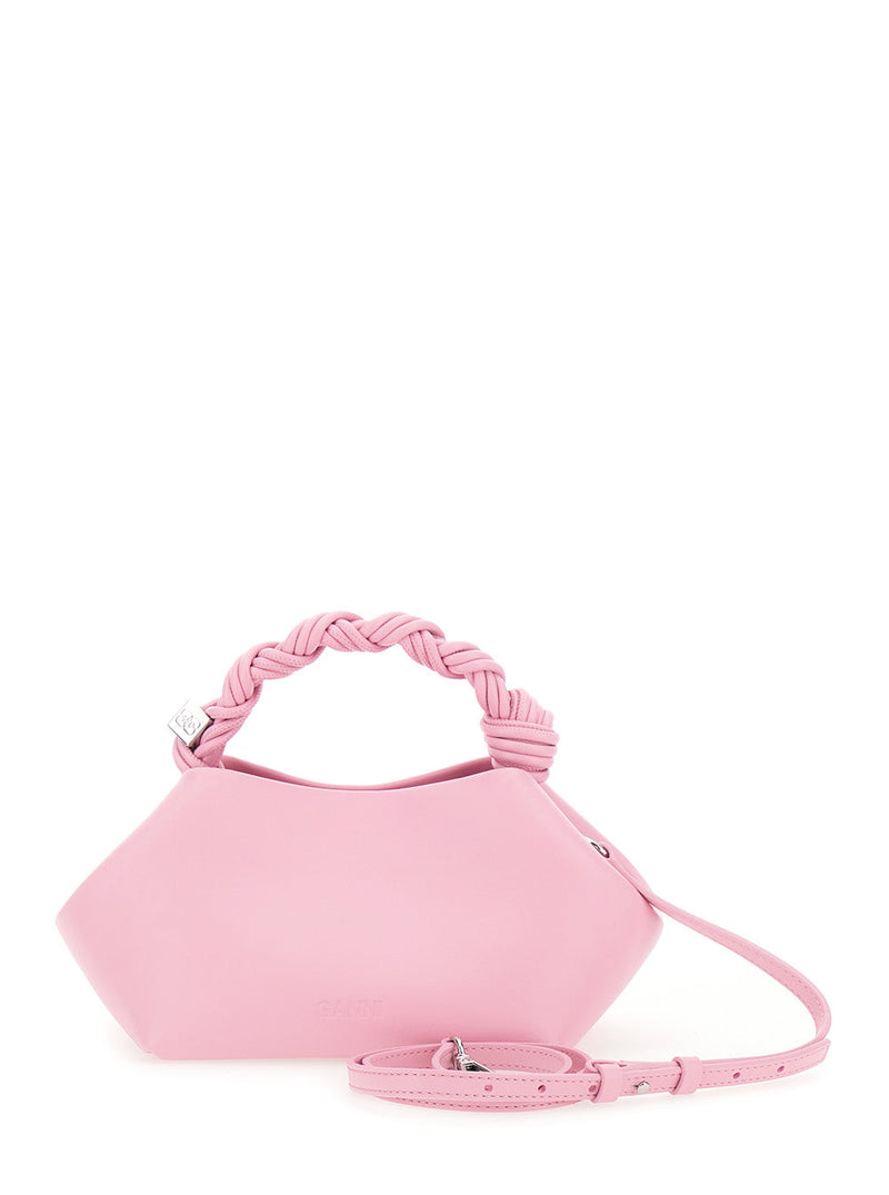 Ganni Bou Small Butter Shoulder Bag — Pink Leather