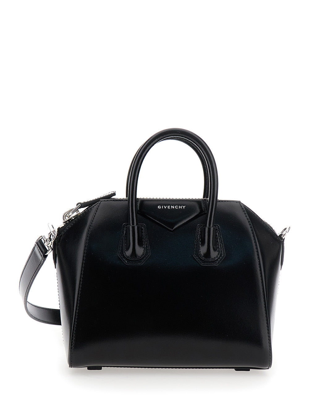 Givenchy Antigona Top Handle Bag — Black Calf Leather