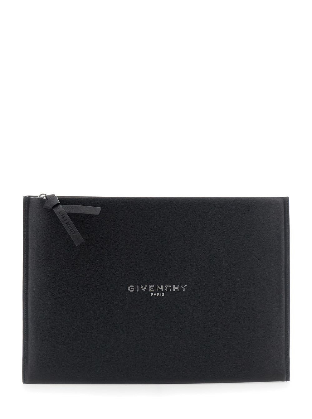 Givenchy Antigona Clutch — Black Leather And Tech Fabric