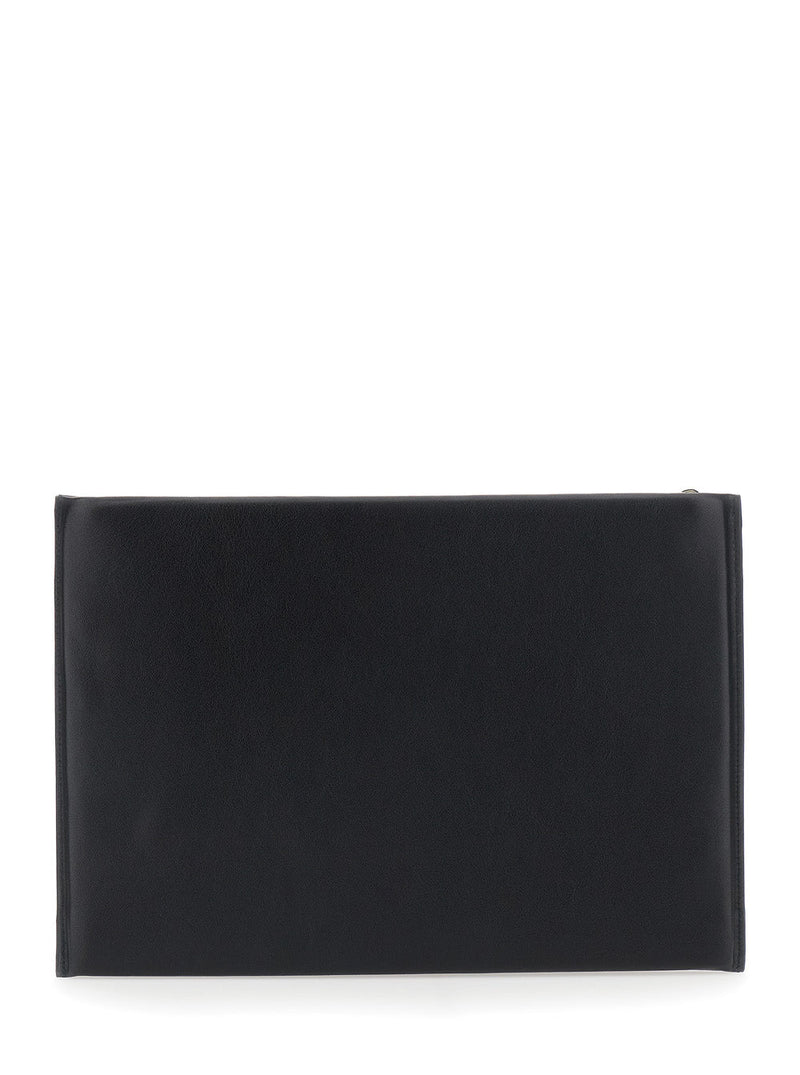 Givenchy Antigona Clutch — Black Leather And Tech Fabric