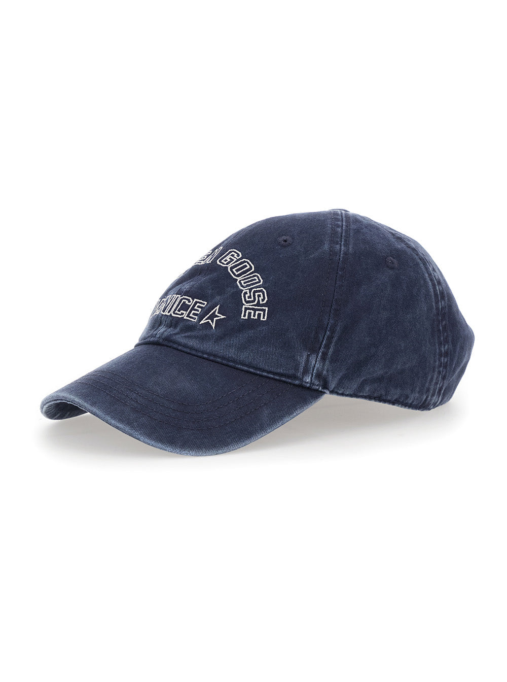 Golden Goose Gup02837p Logo-Embroidered Cotton Baseball Cap — Blue Caps
