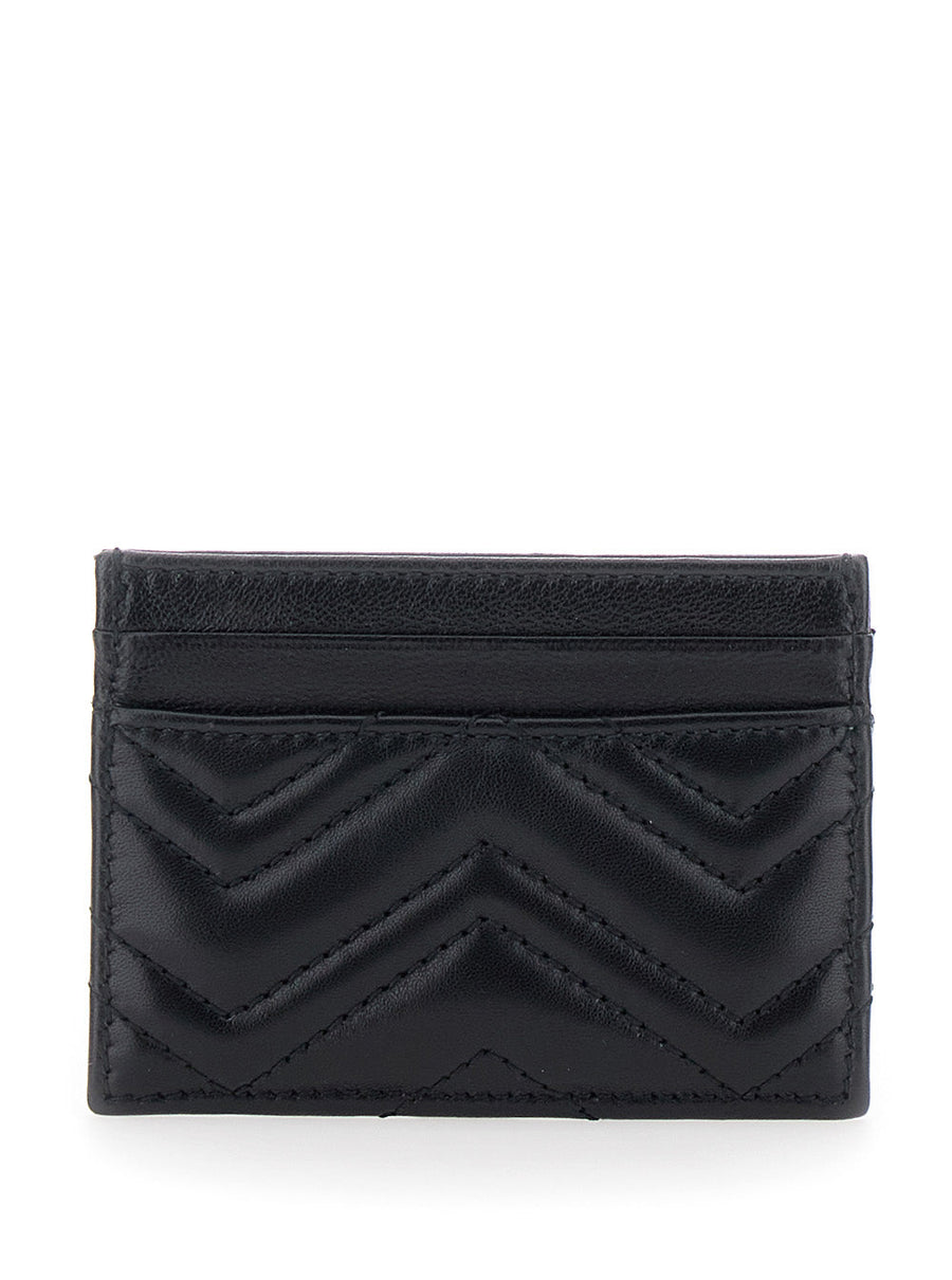 Gucci Gg Marmont Card Case — Black Leather Cases