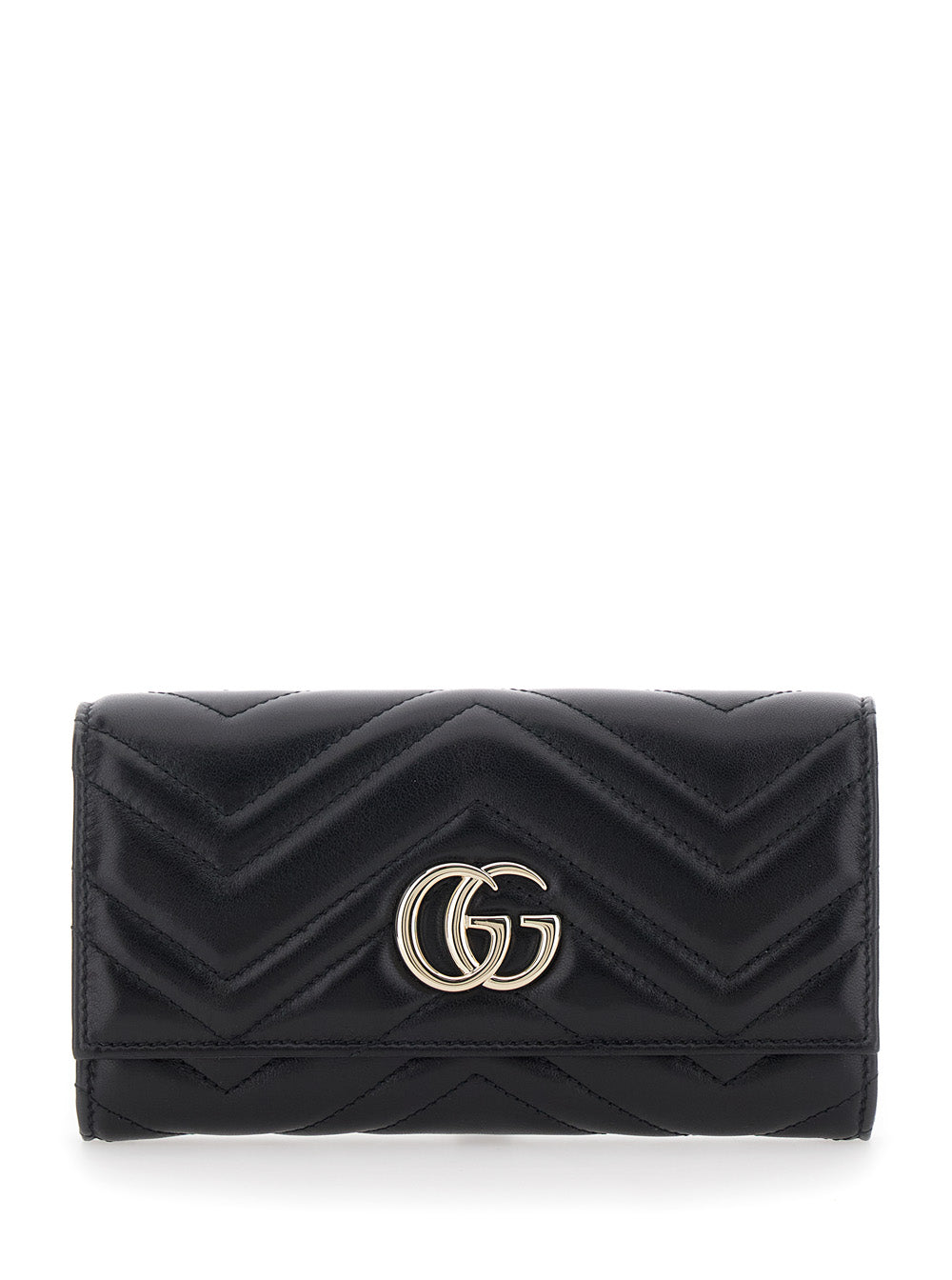 Gucci Gg Marmont Wallet — Black Leather