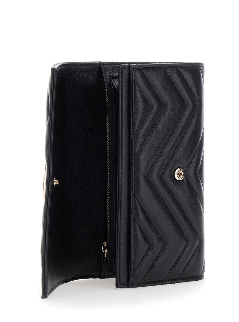 Gucci Gg Marmont Wallet — Black Leather