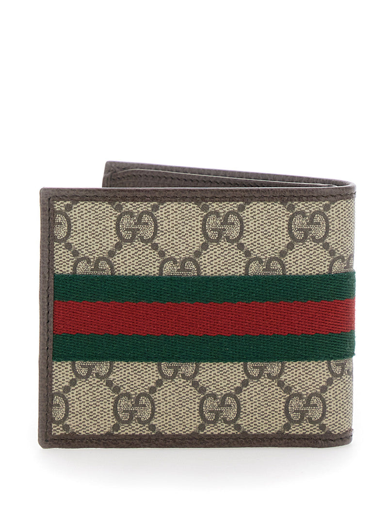Gucci Ophidia Wallet — Beige Leather