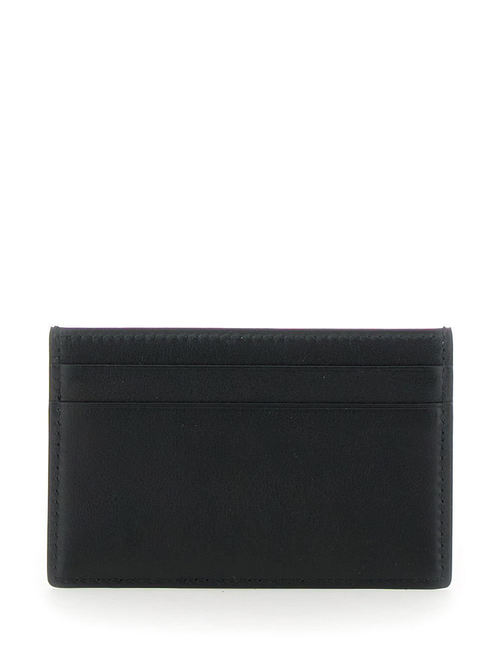 Gucci Gg Plate Calf Leather Card Case — Black Cases