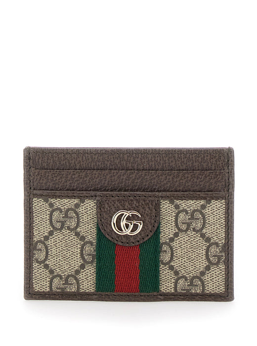 Gucci Ophidia Card Case — Beige Polyurethane Cases