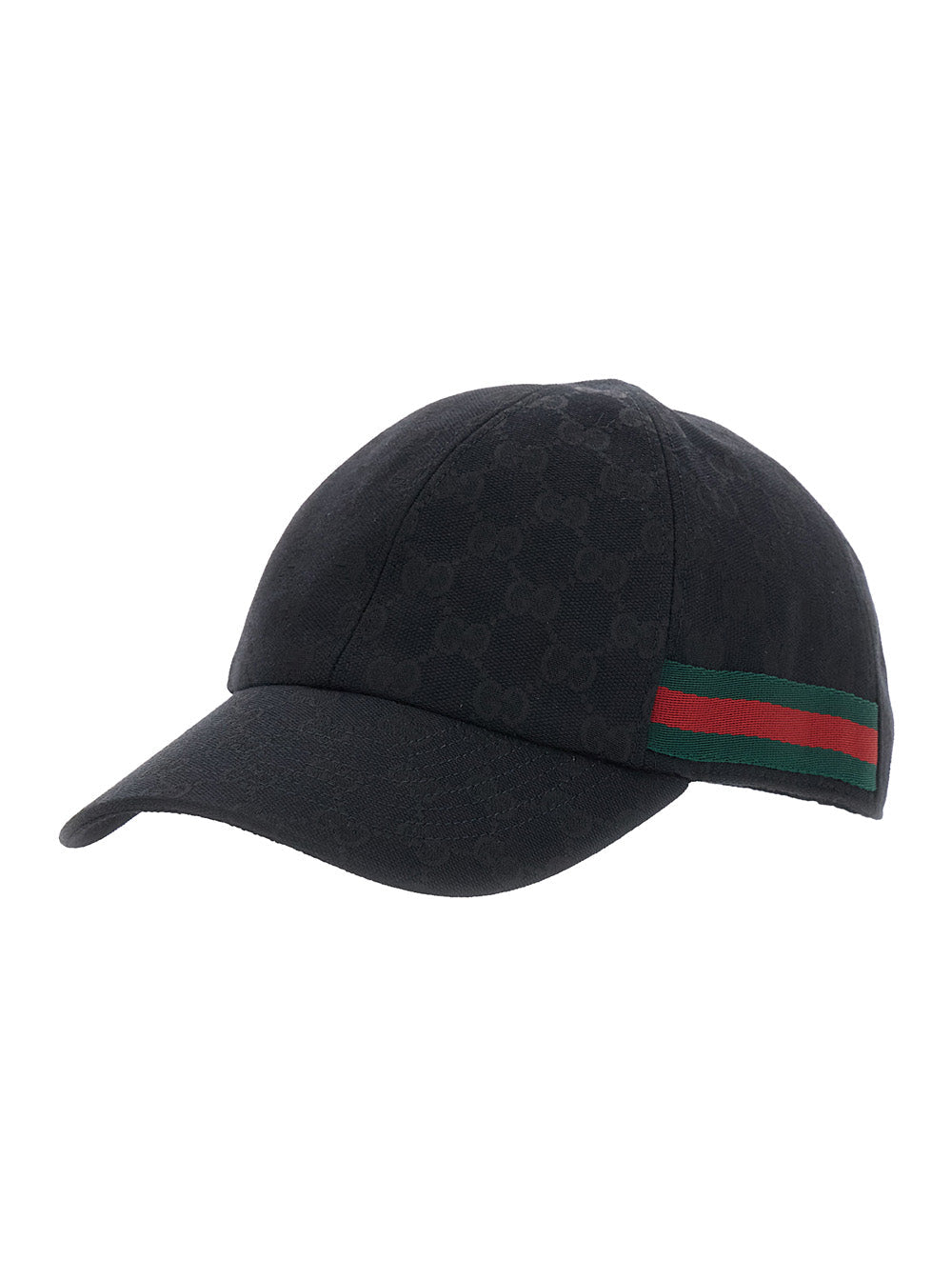 Gucci 872632 Gg Canvas Web-Trimmed Baseball Cap — Black Caps