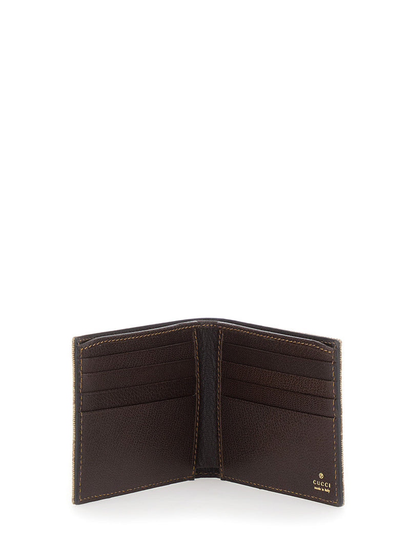 Gucci Gg Canvas Bi-Fold Wallet — Beige