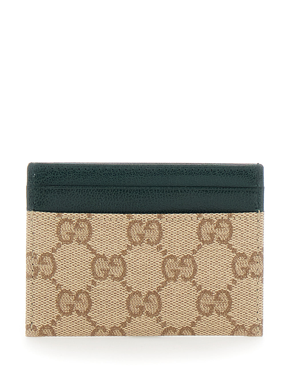 Gucci Gg Canvas And Leather Card Case — Beige Cases