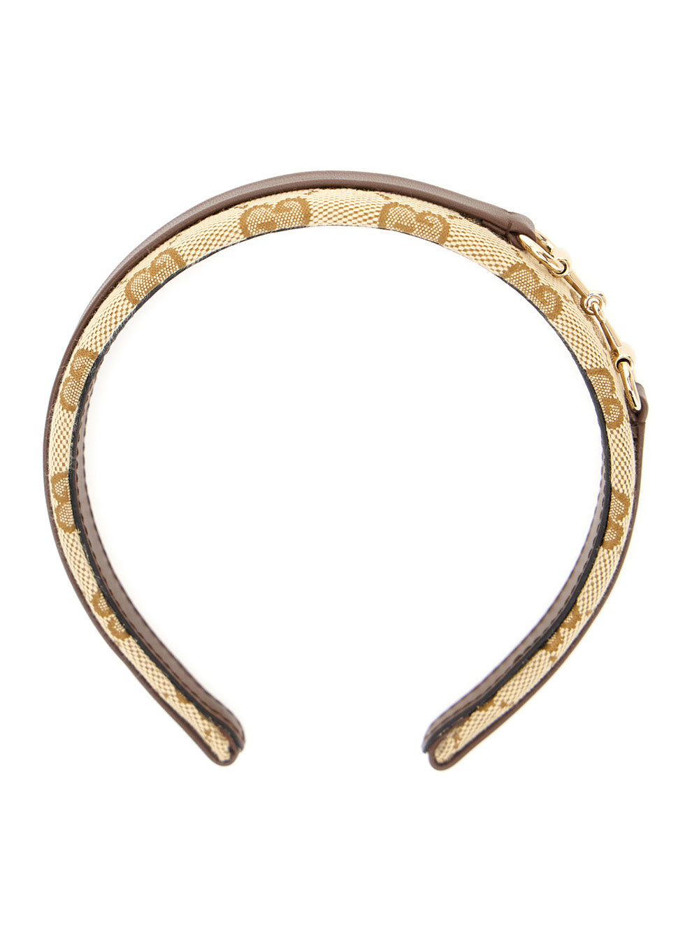 Gucci Horsebit Gg Canvas Headband — Beige Cotton Headbands