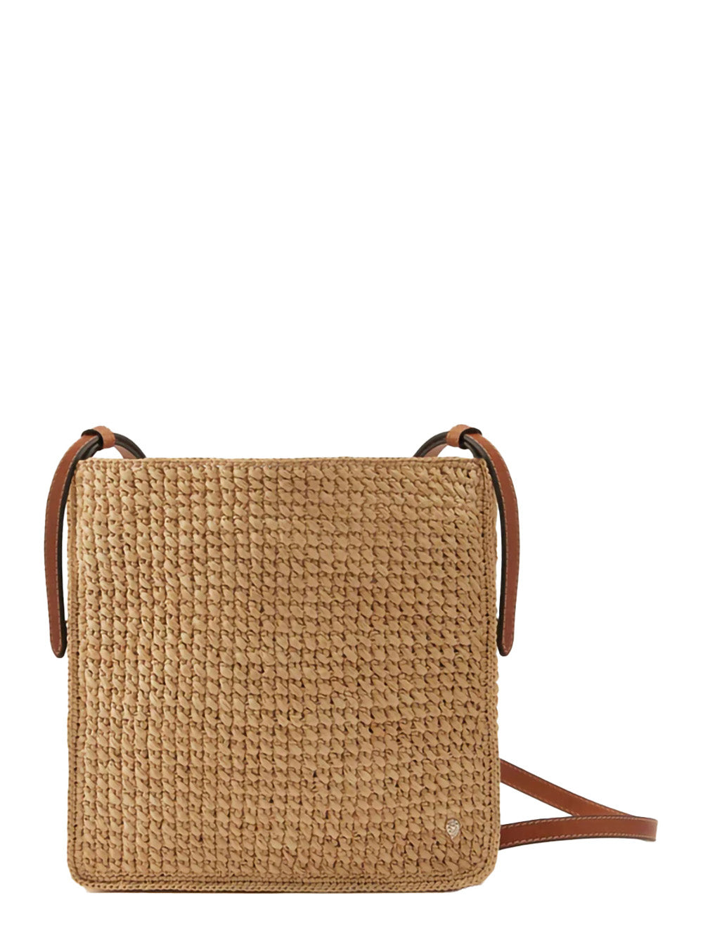 Helen Kaminski Woven Raffia Shoulder Bag — Beige
