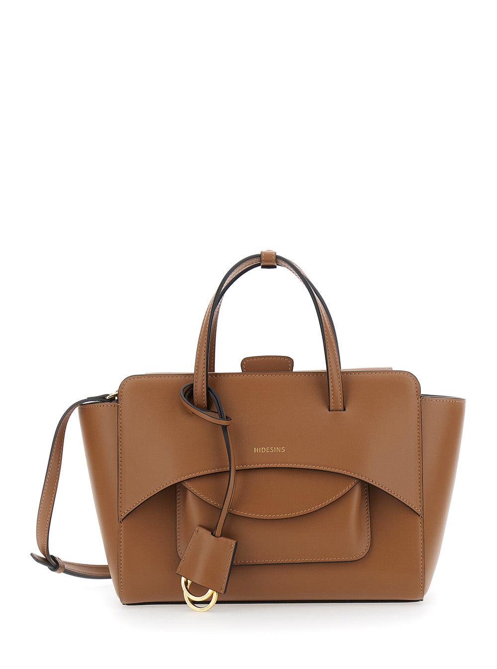 Hidesins Flap-Top Calf Leather Shoulder Bag — Brown