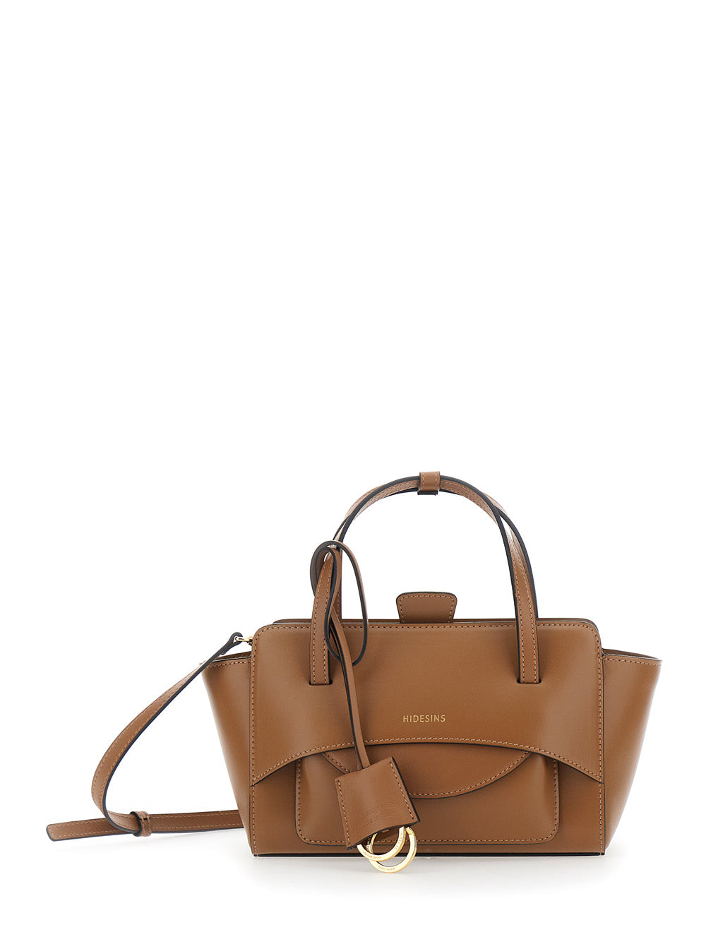 Hidesins Calf Leather Top Handle Bag — Brown