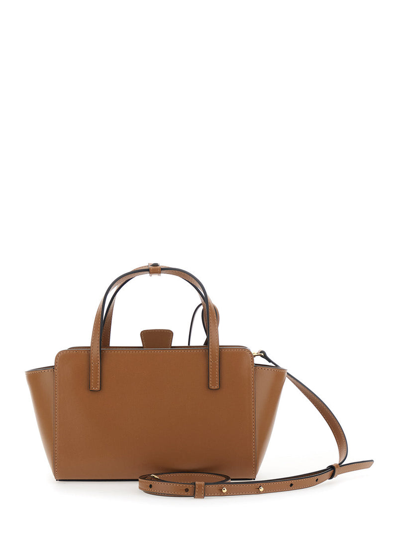 Hidesins Calf Leather Top Handle Bag — Brown