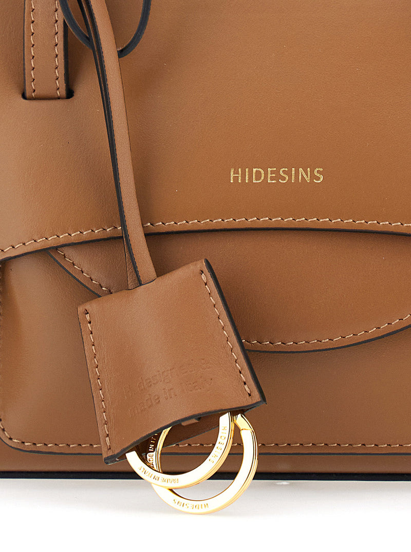 Hidesins Calf Leather Top Handle Bag — Brown