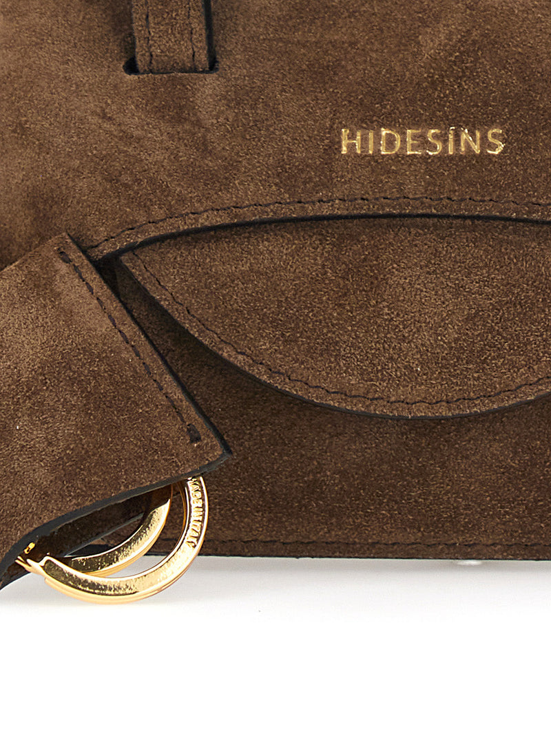 Hidesins Suede Top Handle Bag — Brown