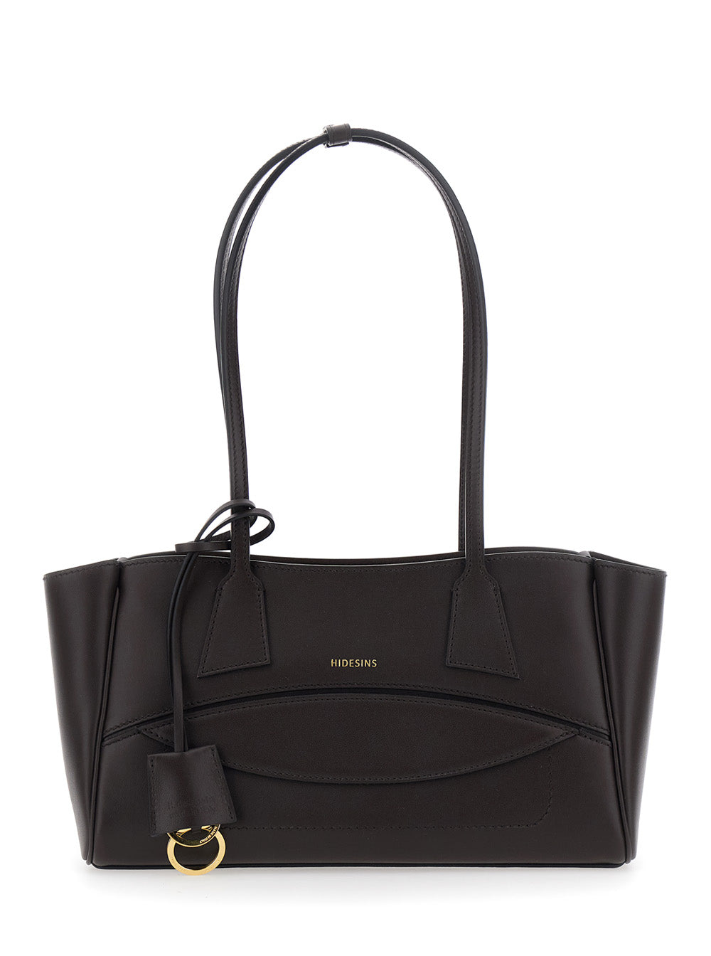 Hidesins Structured Leather Shoulder Bag — Brown