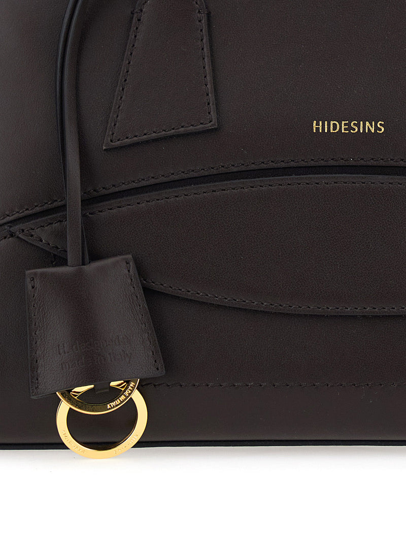 Hidesins Structured Leather Shoulder Bag — Brown