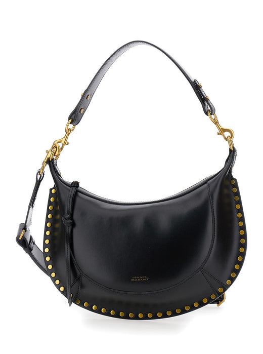 Isabel Marant Naoko Shoulder Bag — Black Smooth-grain Leather
