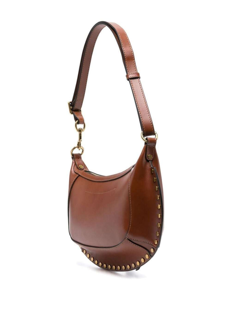 Isabel Marant Oskan Moon Shoulder Bag — Brown Leather