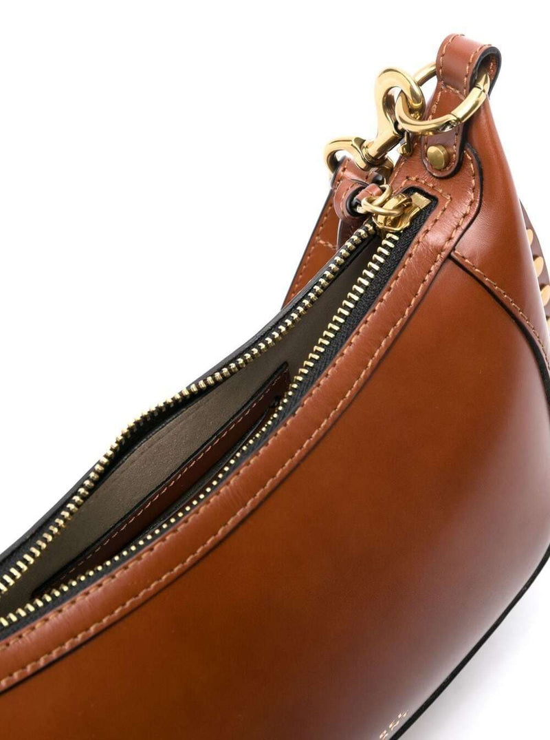 Isabel Marant Oskan Moon Shoulder Bag — Brown Leather
