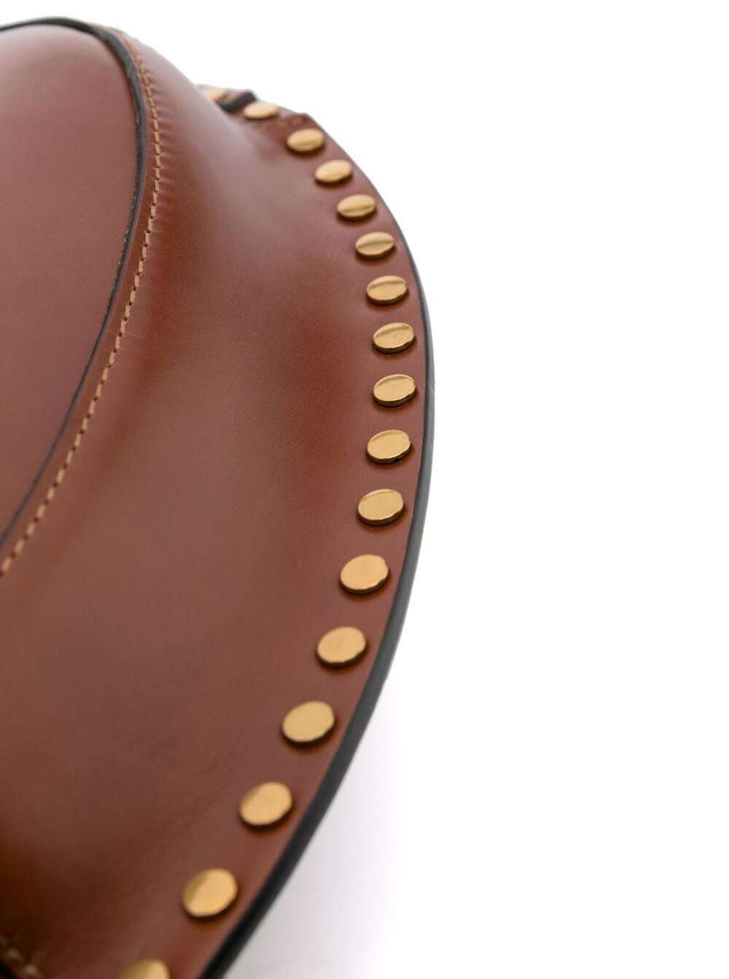 Isabel Marant Oskan Moon Shoulder Bag — Brown Leather