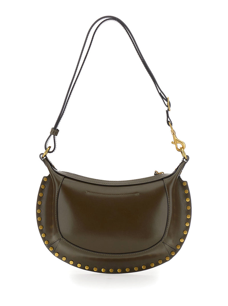 Isabel Marant Oskan Moon Crossbody Bag — Green Leather