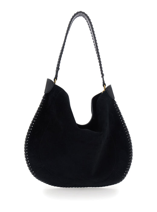 Isabel Marant Oskan Shoulder Bag — Black Suede