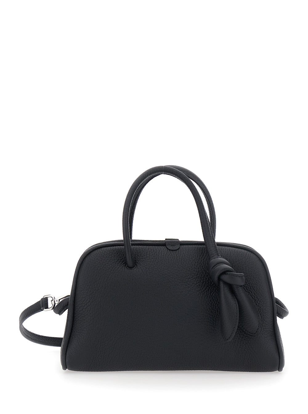 Jacquemus Top Handle Bag — Black Calf Leather