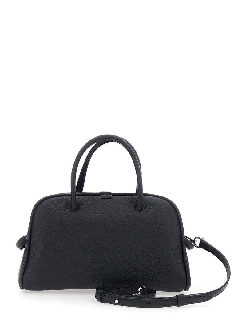 Jacquemus Top Handle Bag — Black Calf Leather