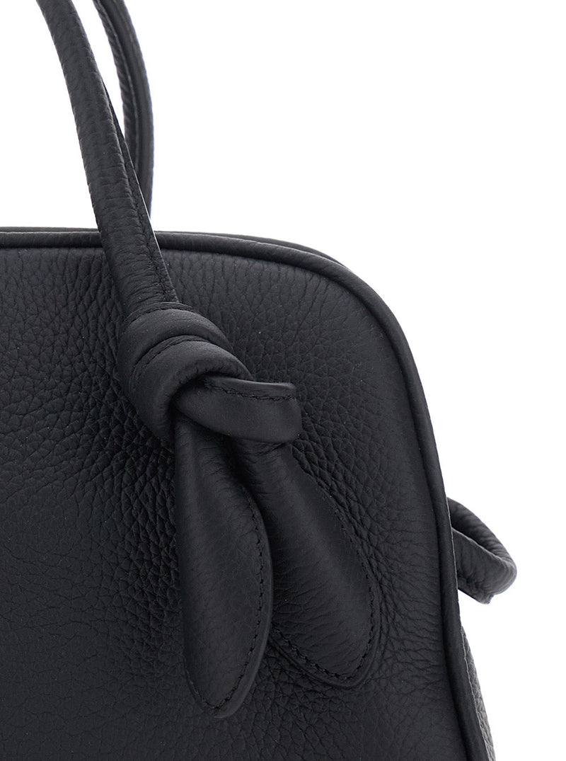 Jacquemus Top Handle Bag — Black Calf Leather