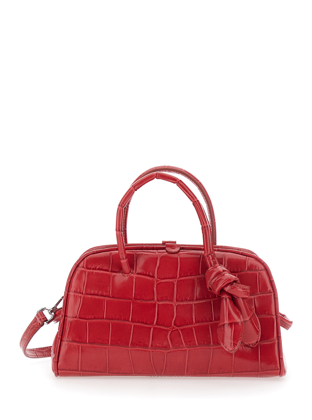 Jacquemus Top Handle Bag — Red Calf Leather