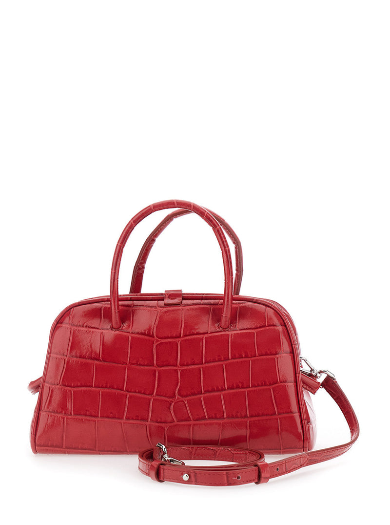Jacquemus Top Handle Bag — Red Calf Leather